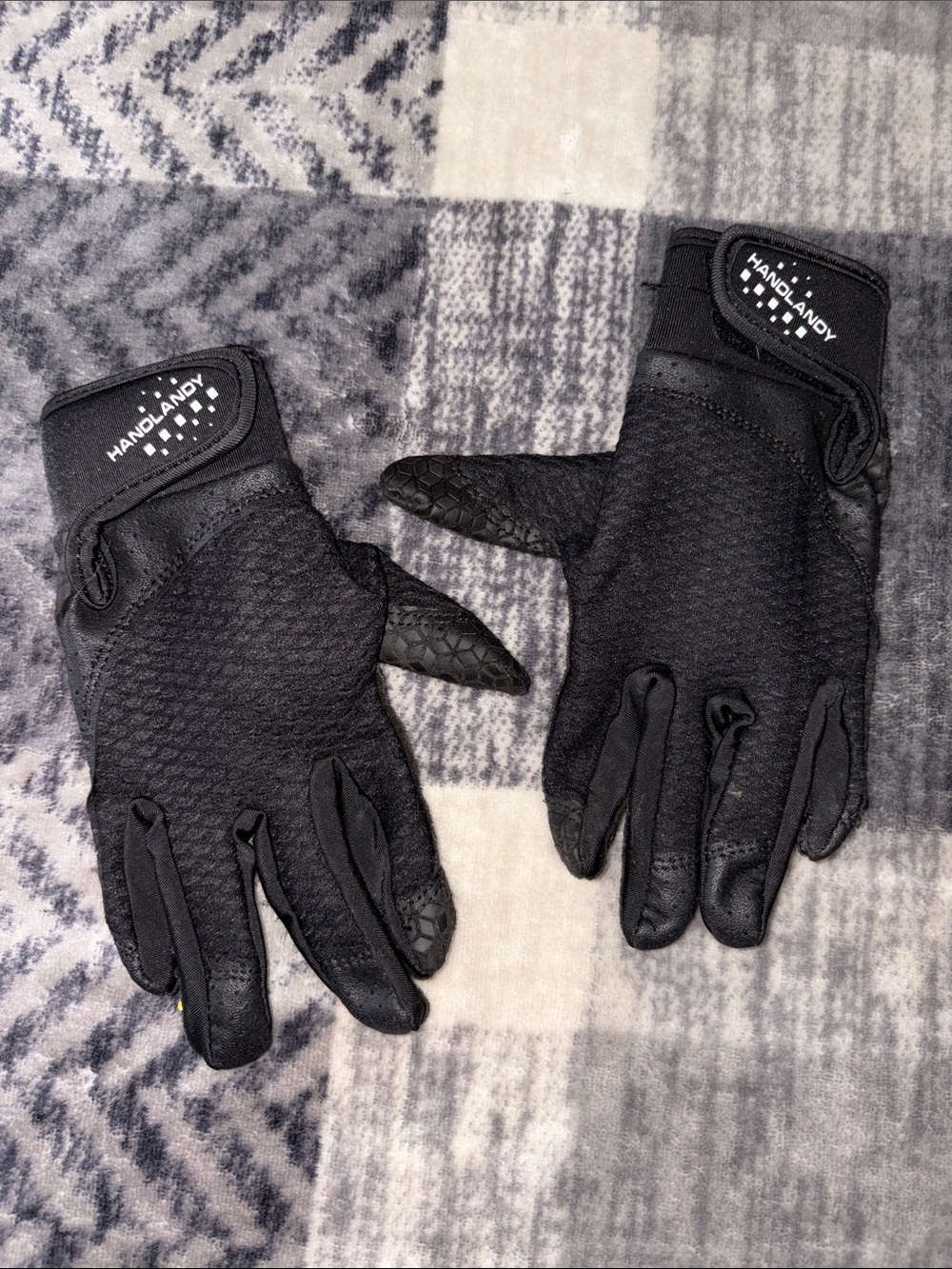 Kids Black Batting gloves